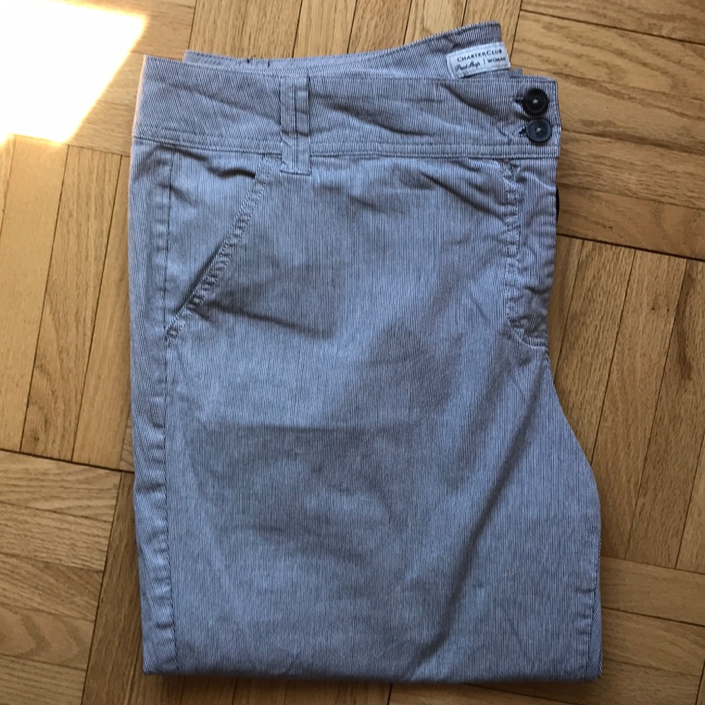 Charter Club striped capris 18W